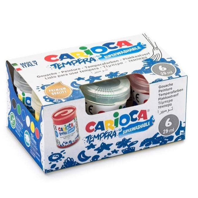 CARIOCA TEMPERA 6PZ. 25ML.