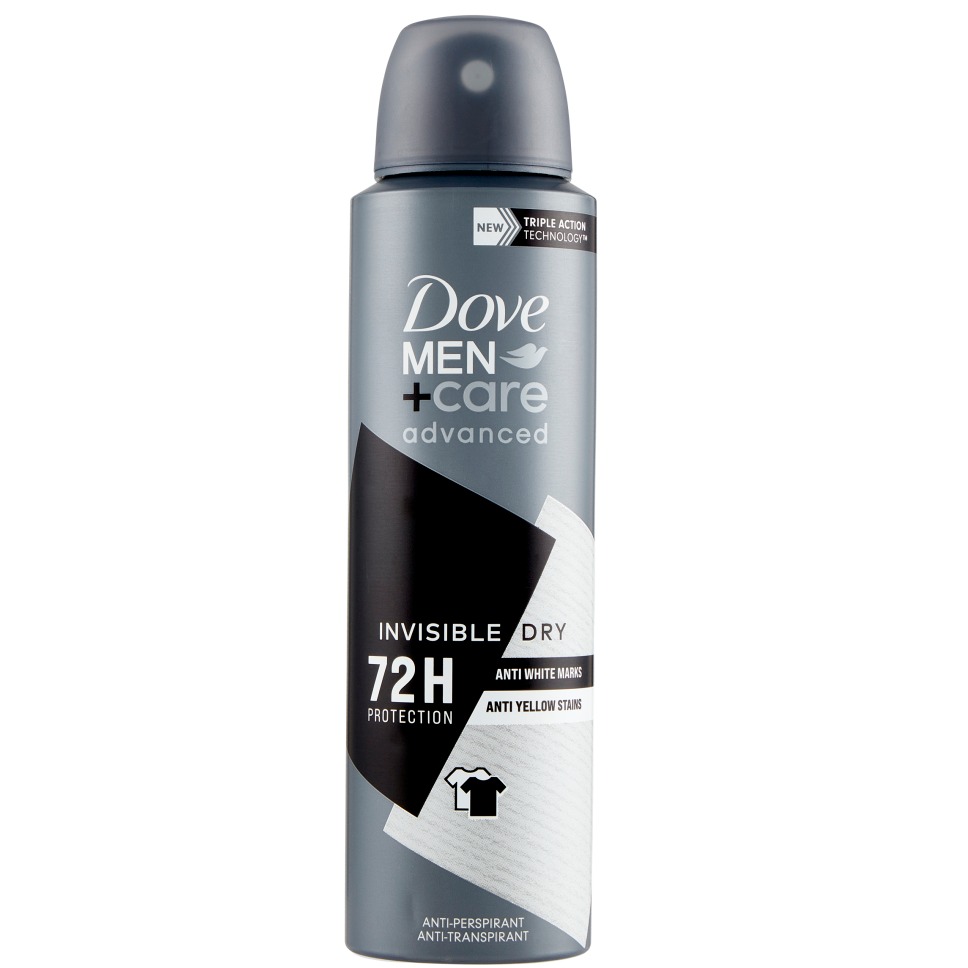 DOVE DEO SPRAY 150ML. MEN CARE ADVANCED INVISIBILE PROMO