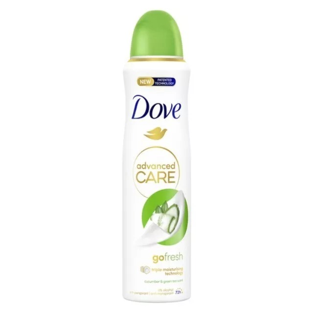 DOVE DEO SPRAY 150ML. ADVANCED GO FRESH CUCUMBER PROMO