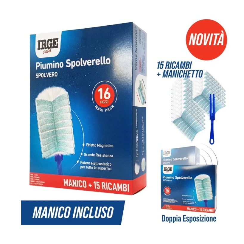 CASAPIU ADT SPOLVERELLO PIUMINO 15PZ + MANICHET