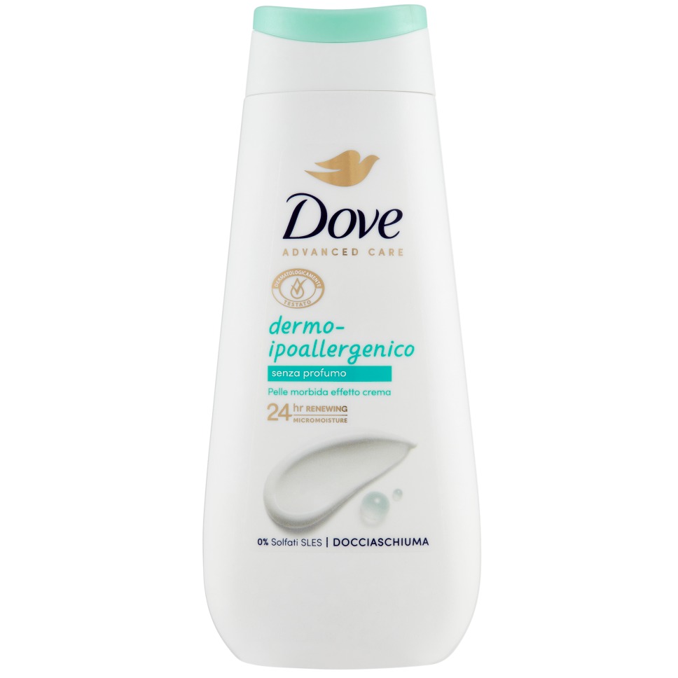 DOVE DOCCIA 225ML. DERMOIPOALLERGENICO