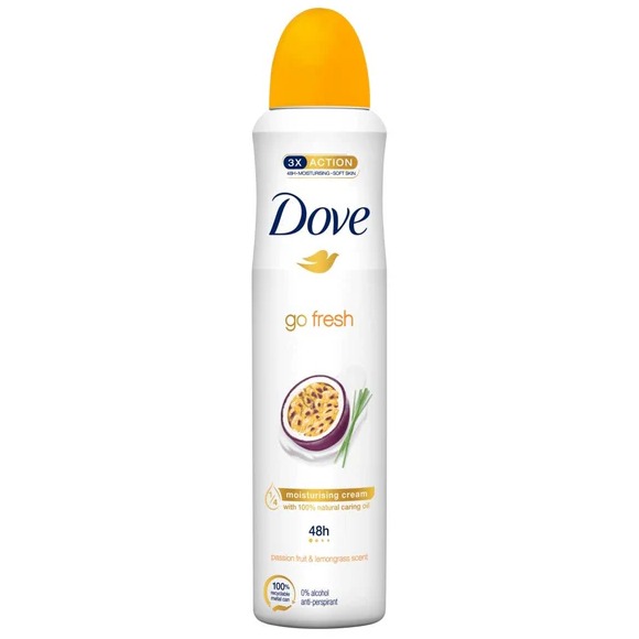 DOVE DEO SPRAY 200ML. GO FRESH PASSION FRUIT 