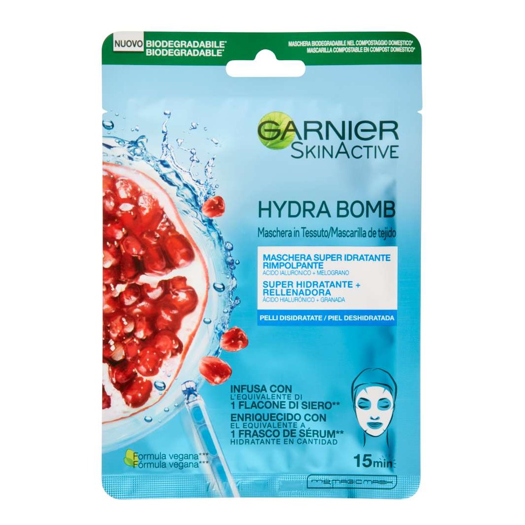 GARNIER HYDRA BOMB MASCH. TESSUTO NERA