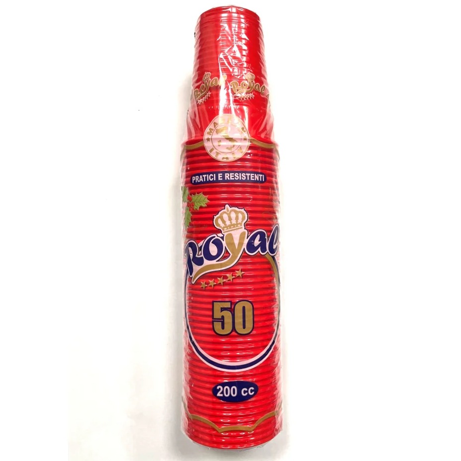 ROYAL BICCHIERI ROSSI 200CC 50PZ. PROMO