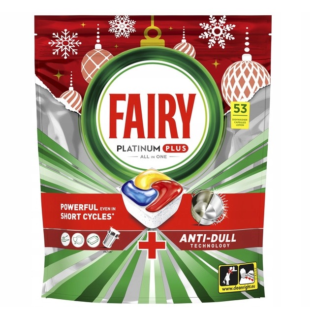 FAIRY PLATINUM PLUS CAPS 53PZ. LIMONE NATALE