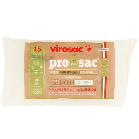 VIROSAC BIO SACCH. 45X60 15PZ. PROMO