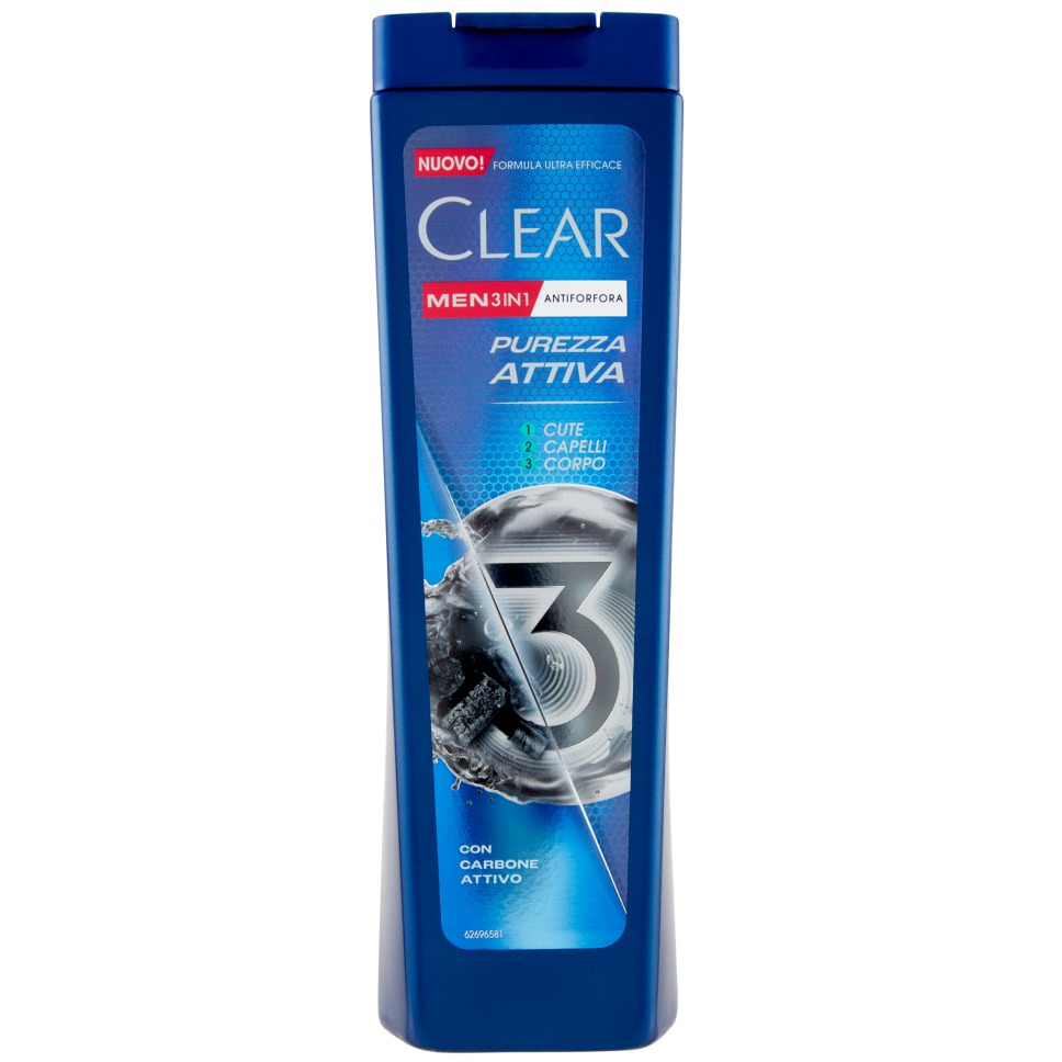 CLEAR SH. 225ML. 3IN1 PUREZZA