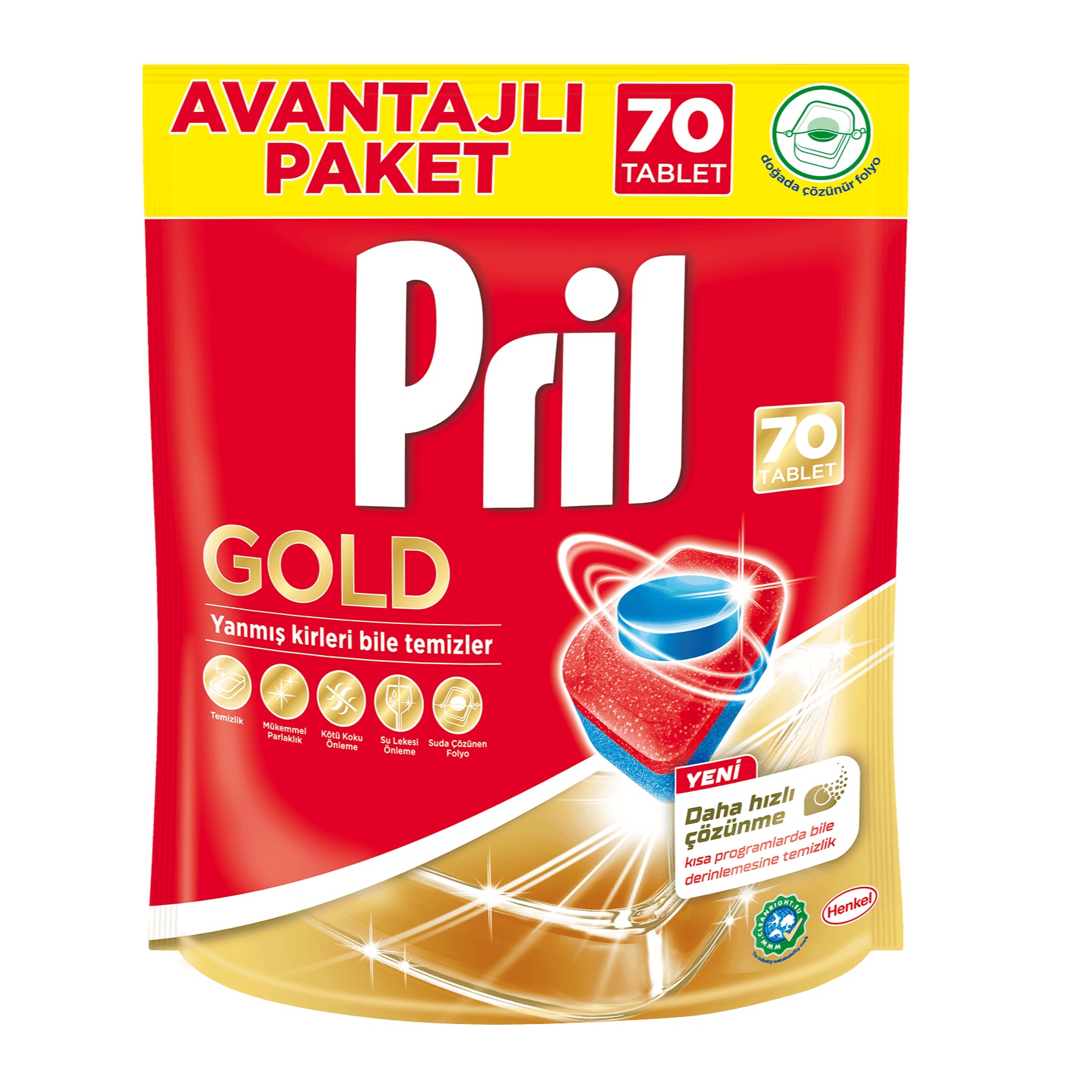 PRIL GOLD 12 AZIONI TABS 70PZ.