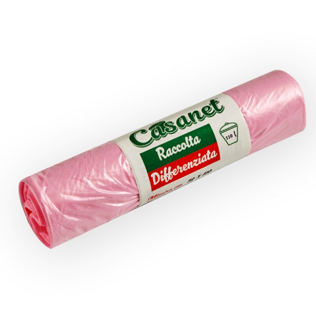 CASANET HD SACCH. 72X110 C/MAN. 10PZ. ROSA