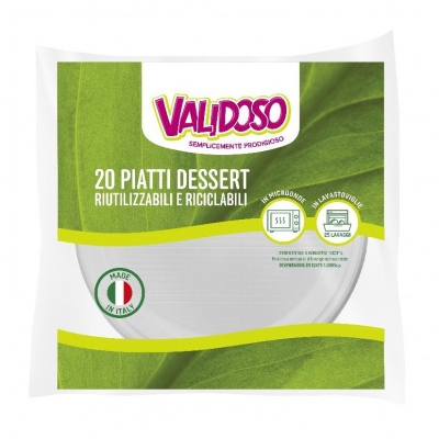 VALIDOSO PIATTI DESSERT 20PZ. RIUTILIZZABILI