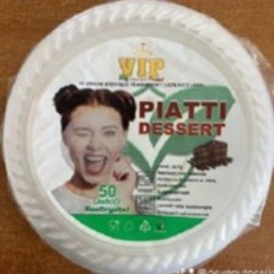 VIP PIATTI DESSERT TRASP. 25PZ.