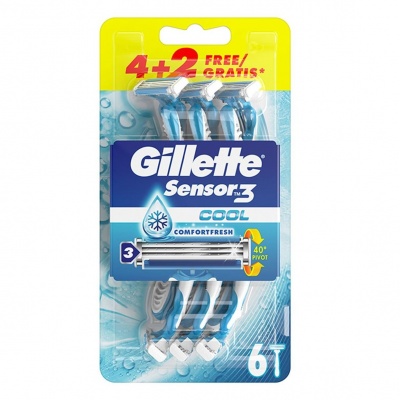 GILLETTE SENSOR 3 U/GETTA 4 2PZ. COOL