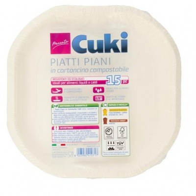 CUKI PIATTI CARTONCINO 15PZ. PIANI PROMO