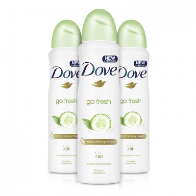 DOVE DEO SPRAY 150ML. GO FRESH CUCUMBER PROMO